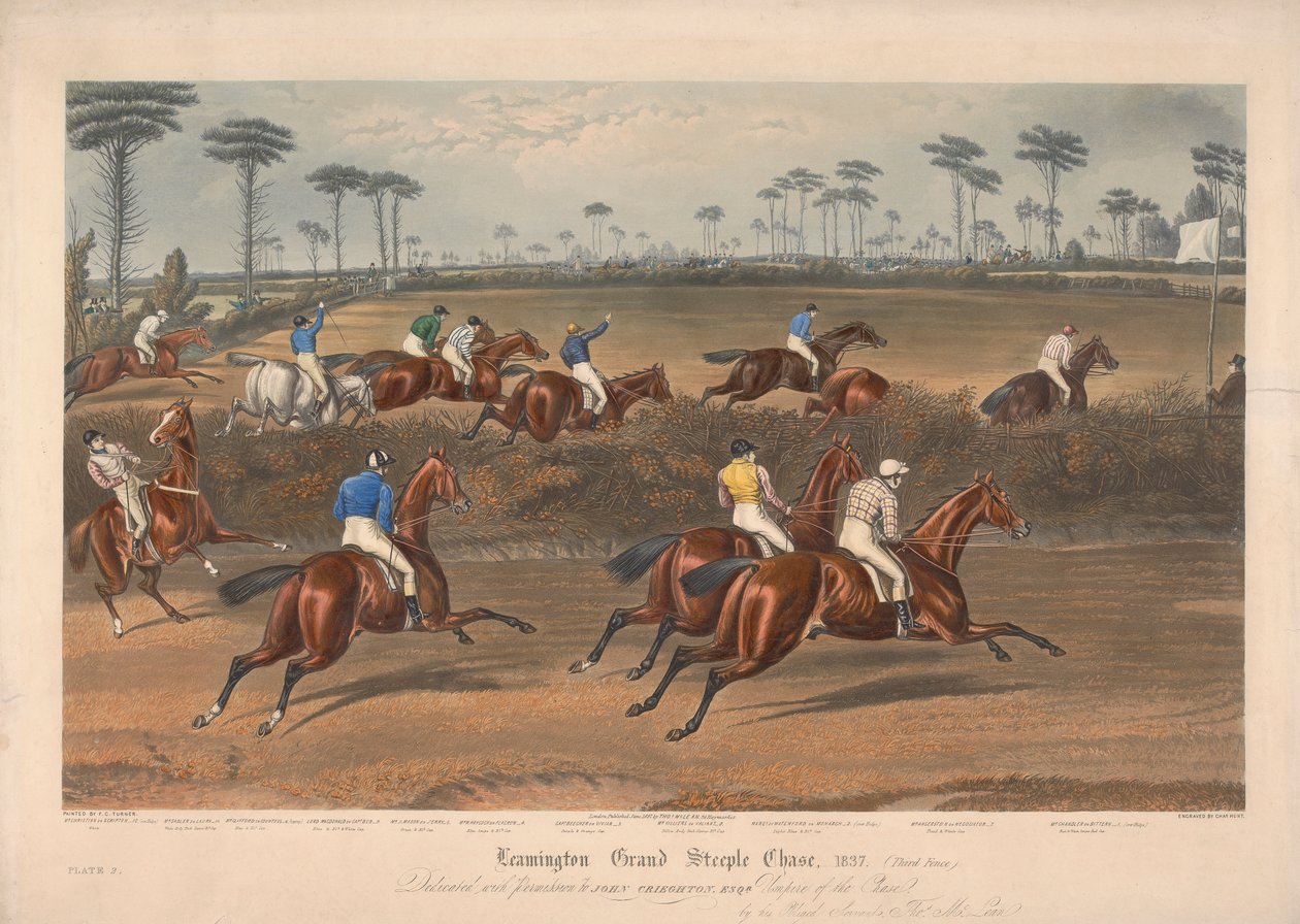 Egy a négyből: Leamington Grand Steeple Chase... 1837. 2. tábla. Mr. Christian a Scriptonon... alkotó: Charles Hunt