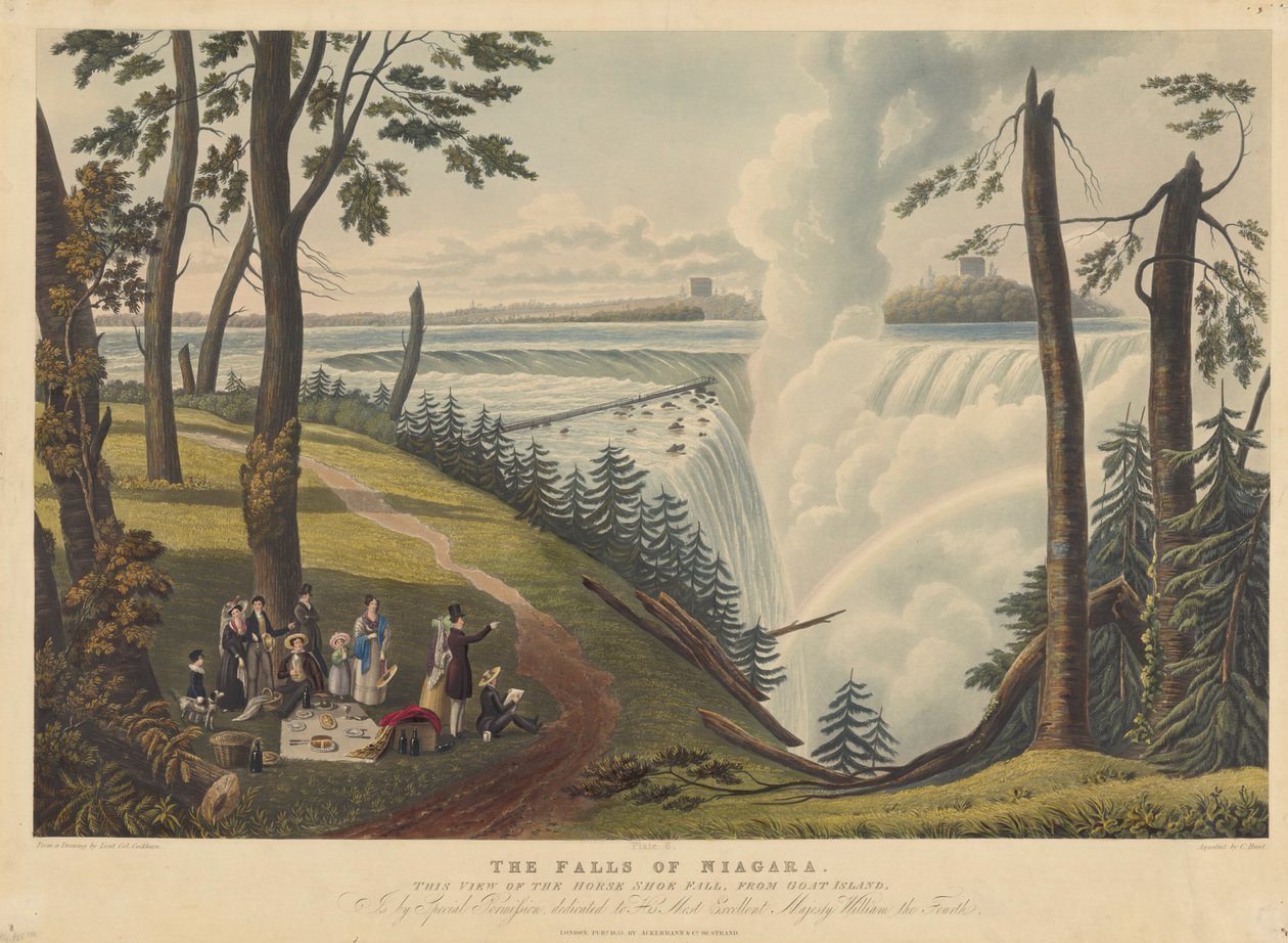 Niagara-vízesés alkotó: Charles Hunt after James Pattison Cockburn