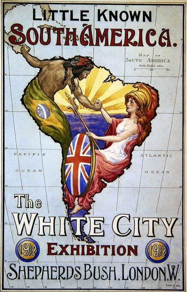 Plakát a kevéssé ismert Dél-Amerika - A Fehér Város kiállításhoz alkotó: Charles J. Hay