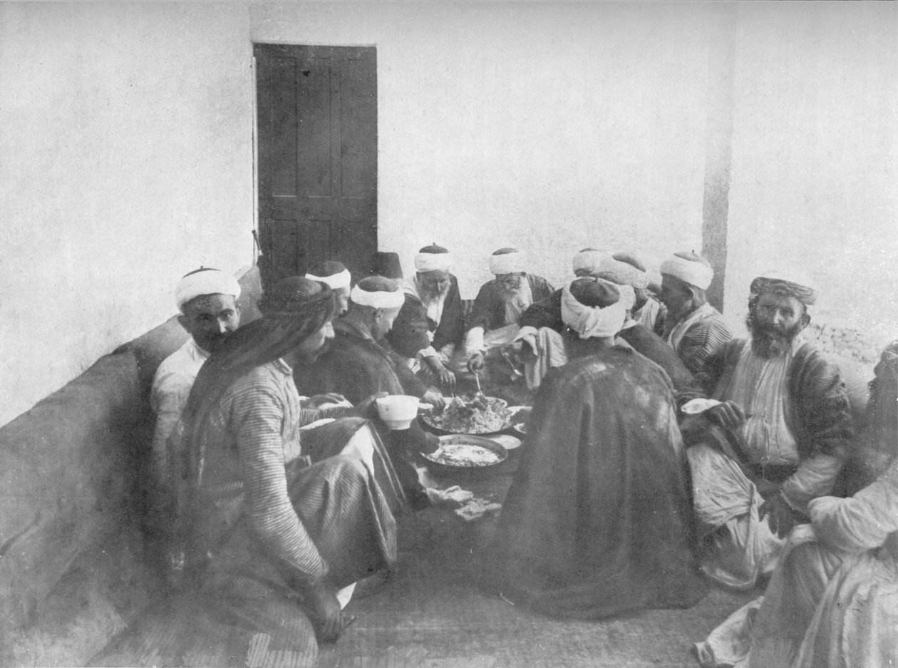 Egy étkezés a drúzokkal, c1913 alkotó: Charles J. S. Makin