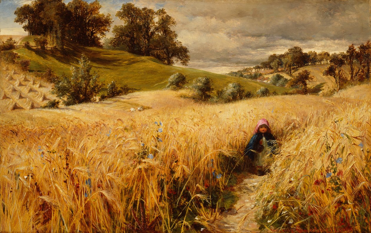 Coming Thro The Rye (olaj a kártyán) alkotó: Charles James (attr.to) Lewis