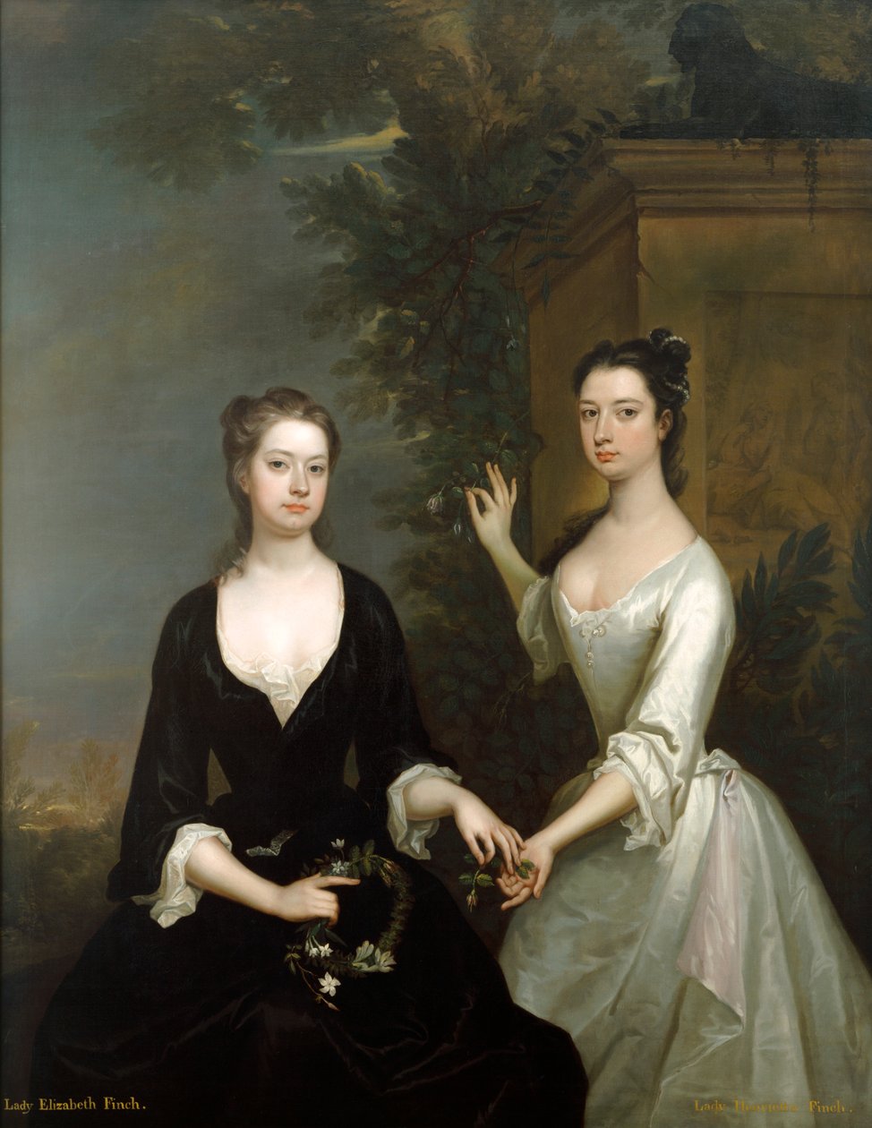 Lady Elizabeth és Lady Henrietta Finch, c1730-c1731 alkotó: Charles Jervas