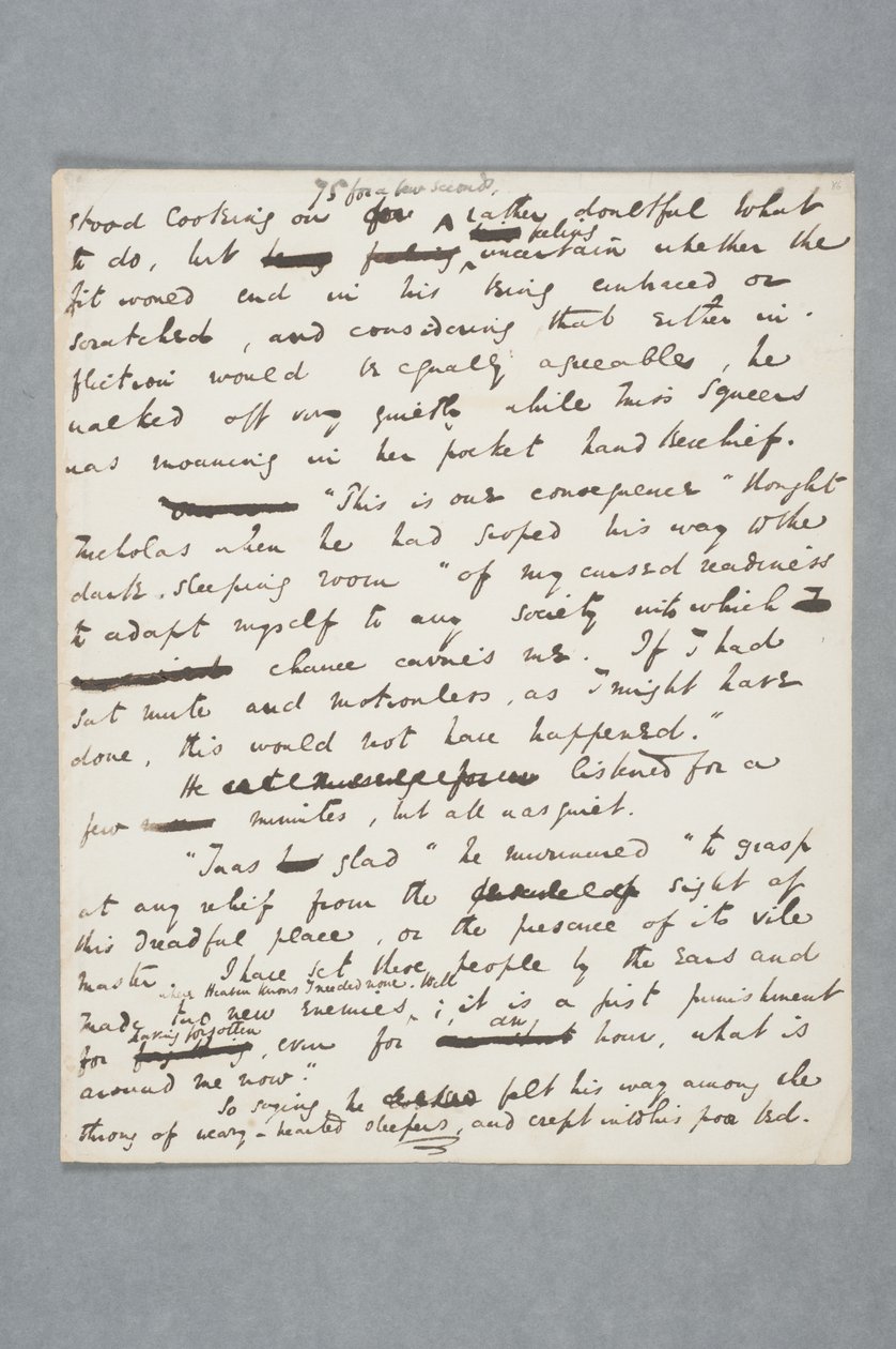 Nicholas Nickleby egy fejezetének eredeti kézirata, 1838 (toll és tinta papíron) alkotó: Charles John Huffam Dickens