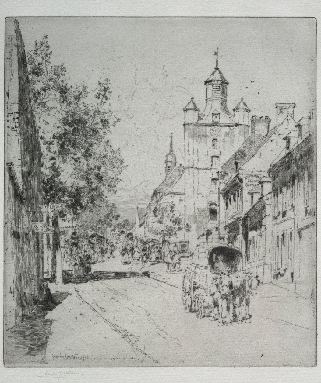 Sétáló torony, St. Riquier alkotó: Charles John Watson