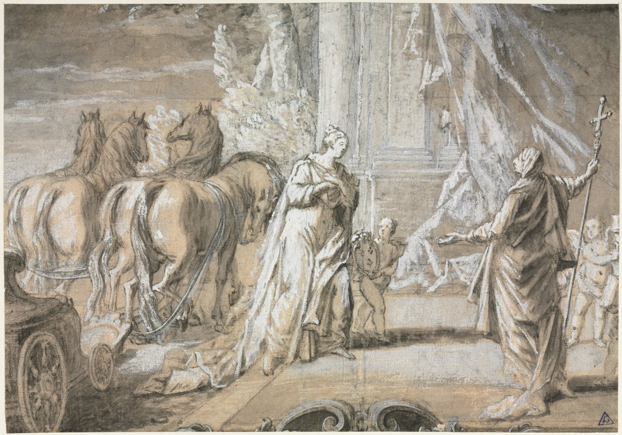 Madame de Maintenon visszatér a katolikus egyházba alkotó: Charles Joseph Dominique Eisen