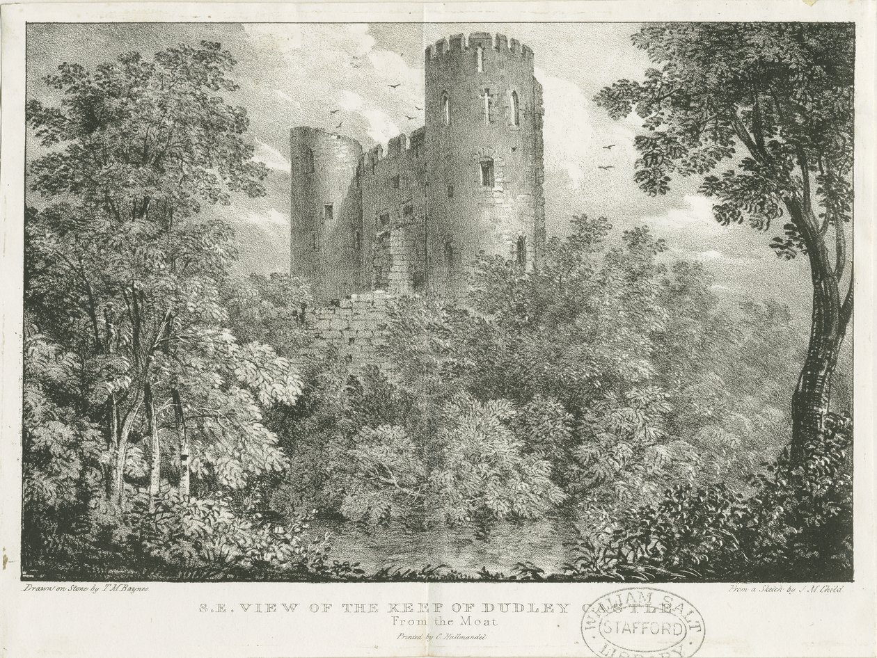 Dudley kastély – The Keep: metszet, nd [c 1825] (nyomtatás) alkotó: Charles Joseph Hullmandel