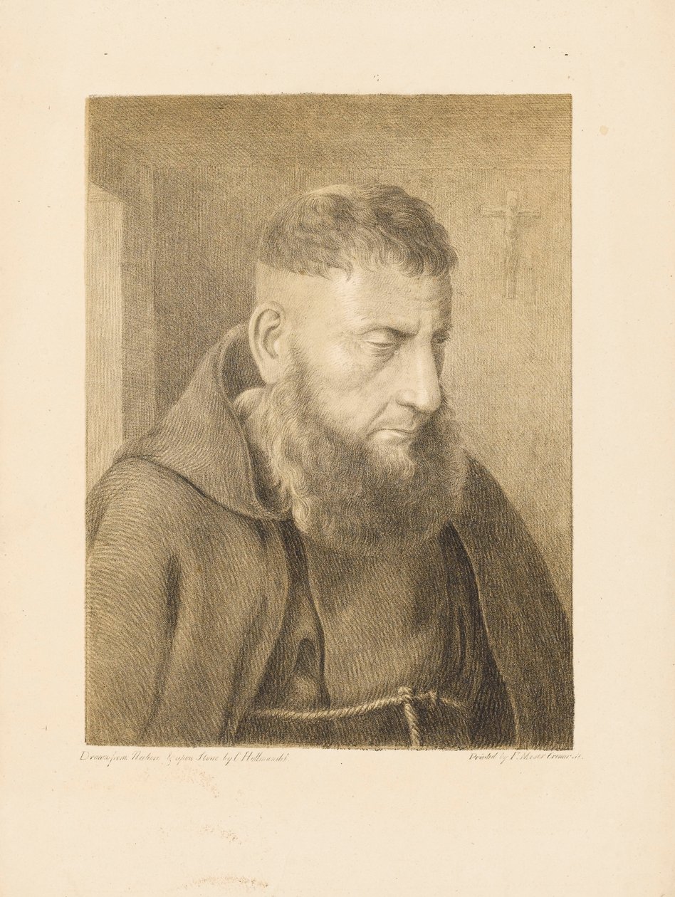 Egy szerzetes portréja alkotó: Charles Joseph Hullmandel