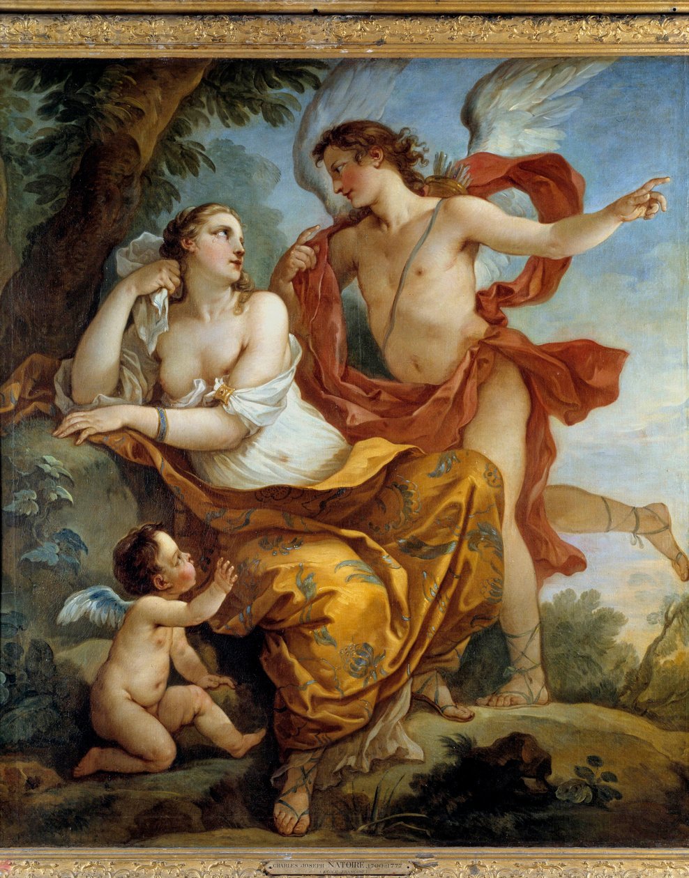 Calypso hallgassa meg Charles Joseph Natoire (Charles-Joseph Natoire) Love Painting tanácsát alkotó: Charles Joseph Natoire