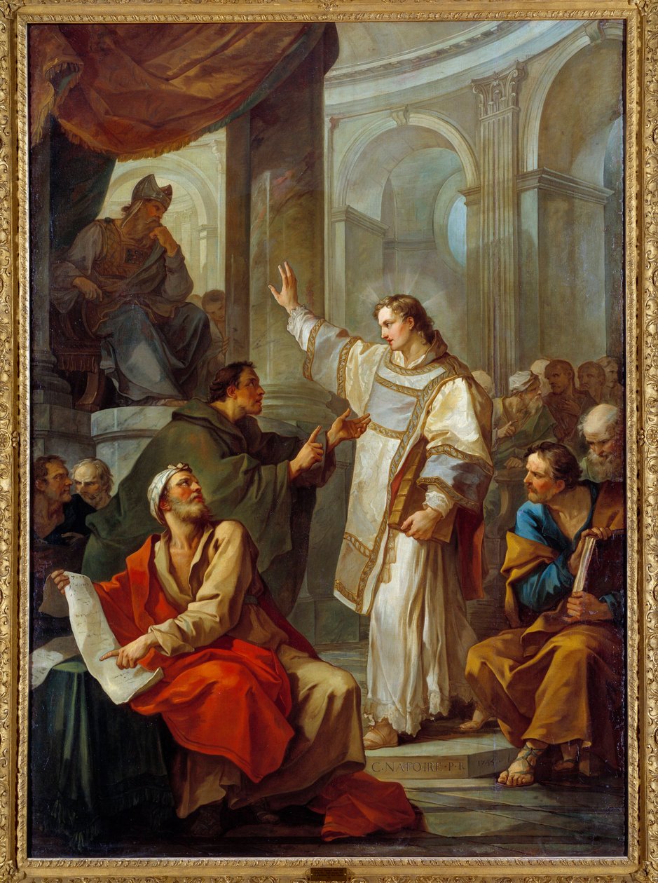 Charles Joseph Natoire (Charles-Joseph Natoire) Saint Etienne jóslata (Stephane) festménye alkotó: Charles Joseph Natoire