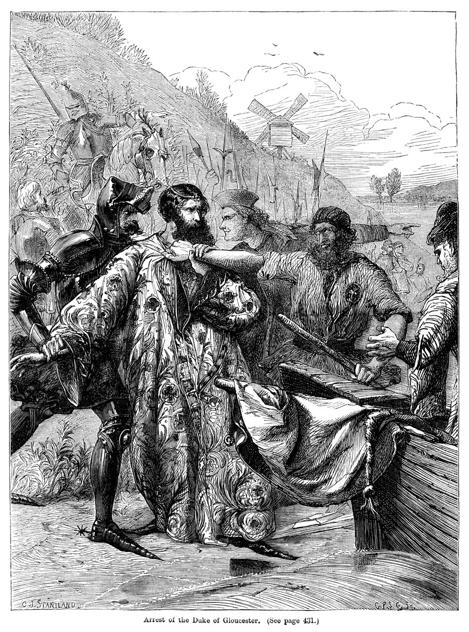 Gloucester hercegének letartóztatása alkotó: Charles Joseph Staniland