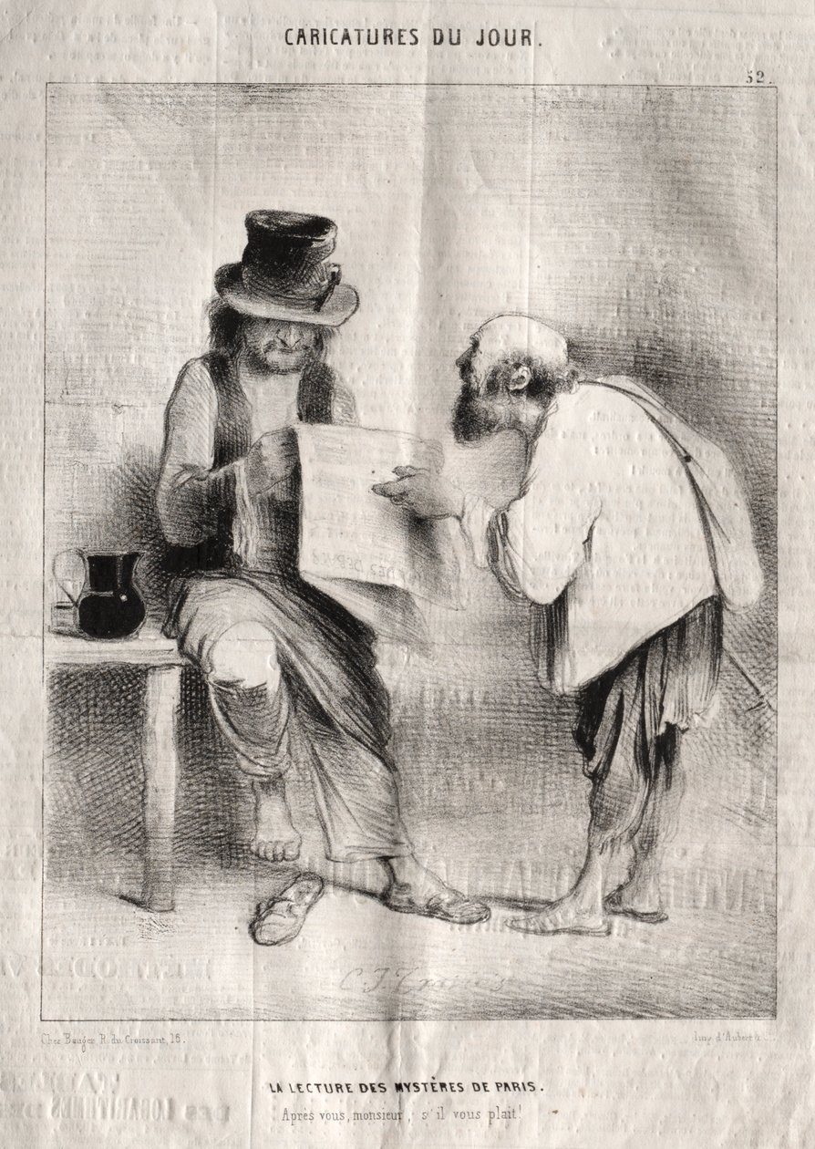 A nap karikatúrái: Párizs rejtélyeinek olvasása alkotó: Charles Joseph Traviès de Villers