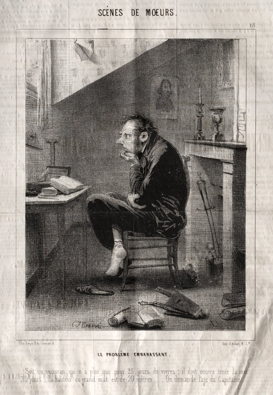 A modor jelenetei: A kínos probléma... alkotó: Charles Joseph Traviès de Villers