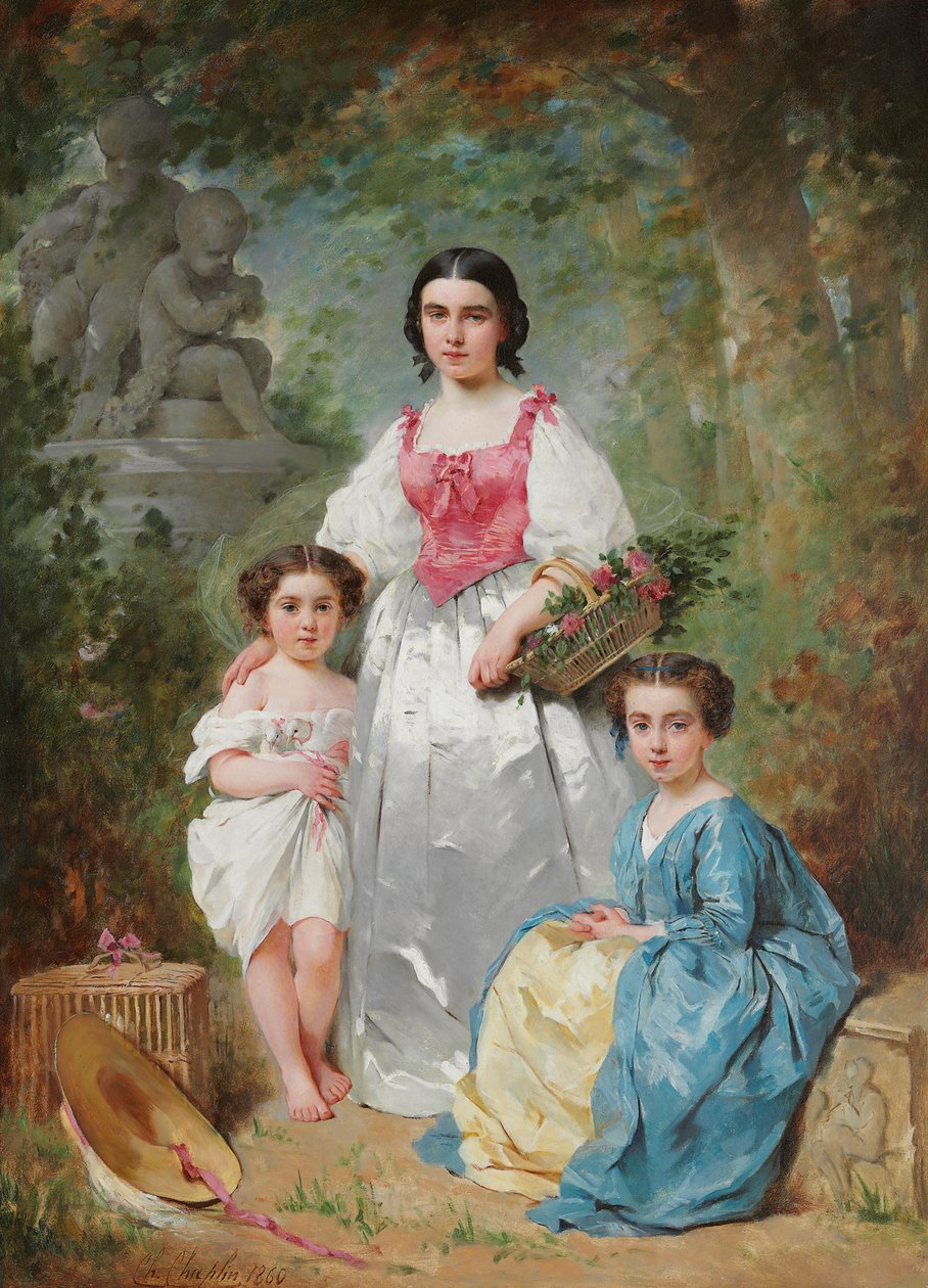 A Gros család portréja, 1860 alkotó: Charles Joshua Chaplin