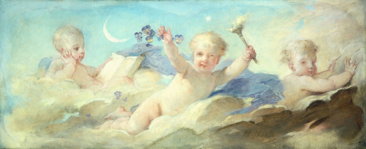 Putti a Felhőkben hancúrozik alkotó: Charles Joshua Chaplin