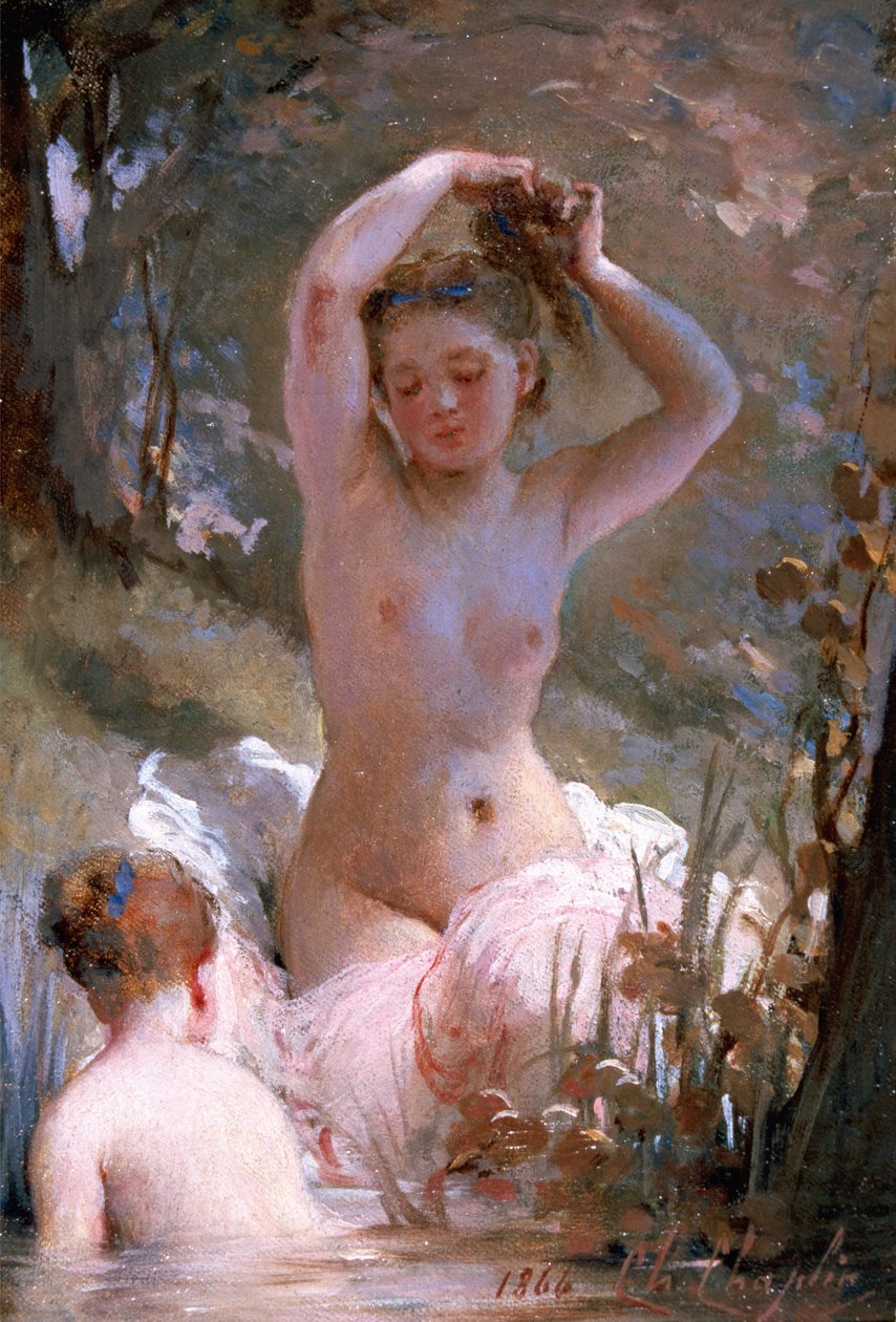 Két lány fürdőzése, 1864 alkotó: Charles Joshua Chaplin