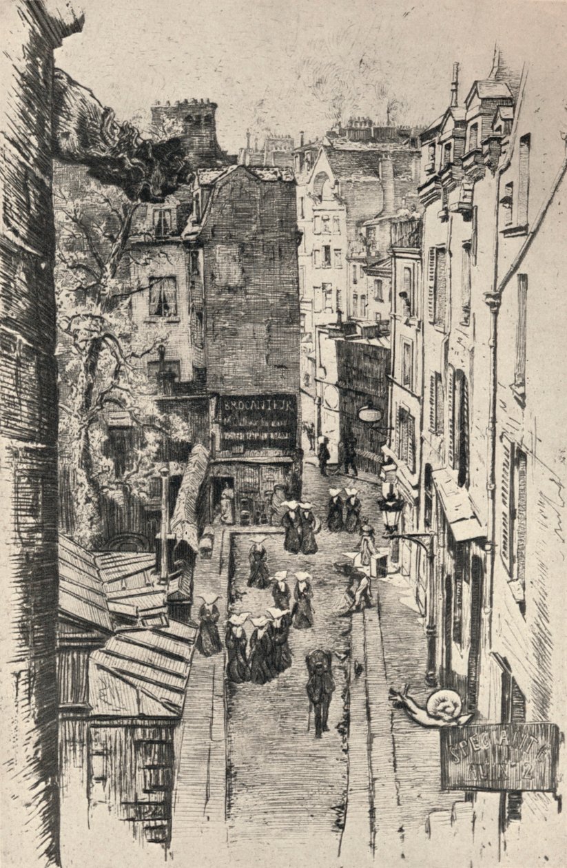 Rue des Pretres-St Severin, 1915 alkotó: Charles Jouas