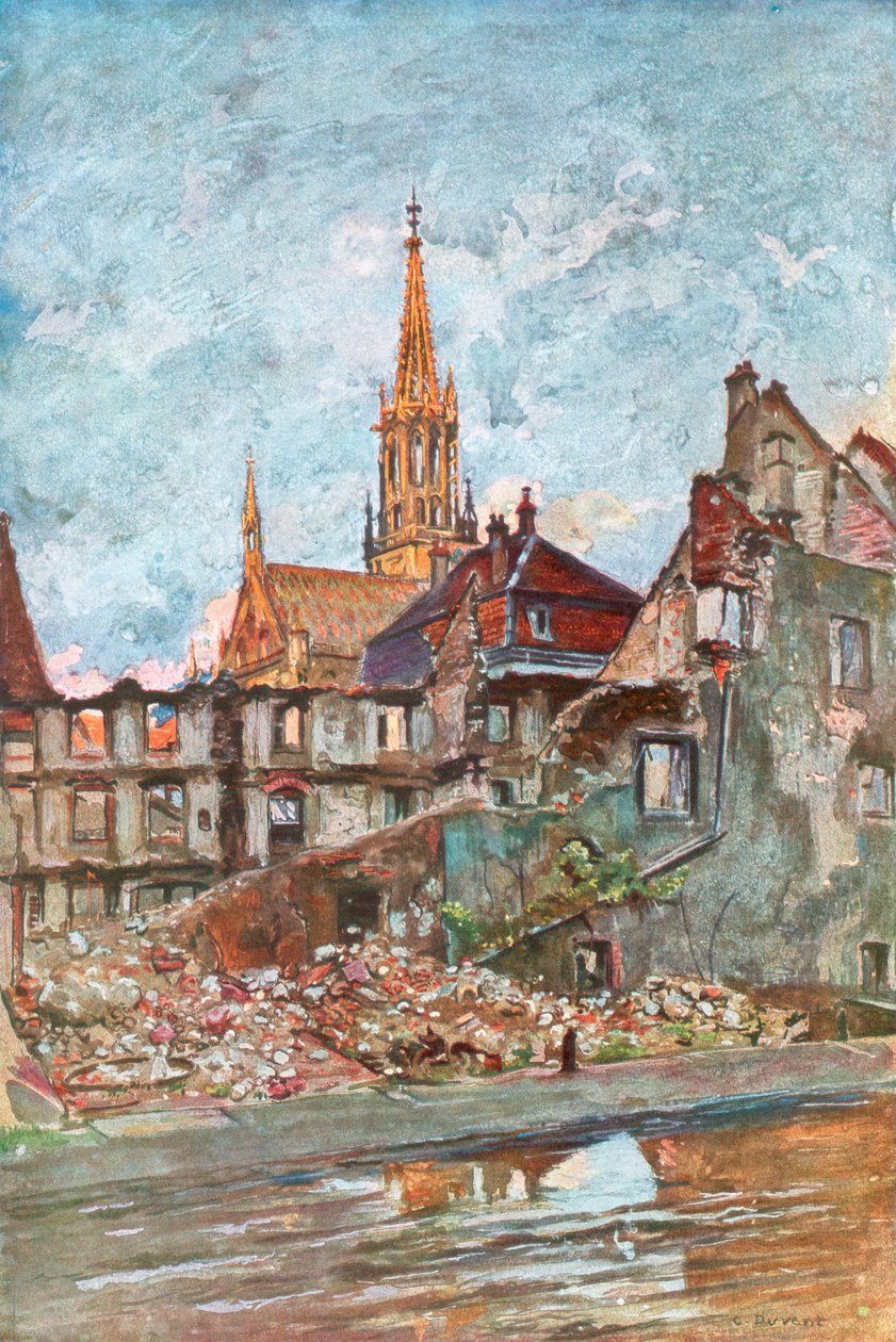 Thann romjai, Elzász, 1915, 1926 alkotó: Charles Jules Duvent