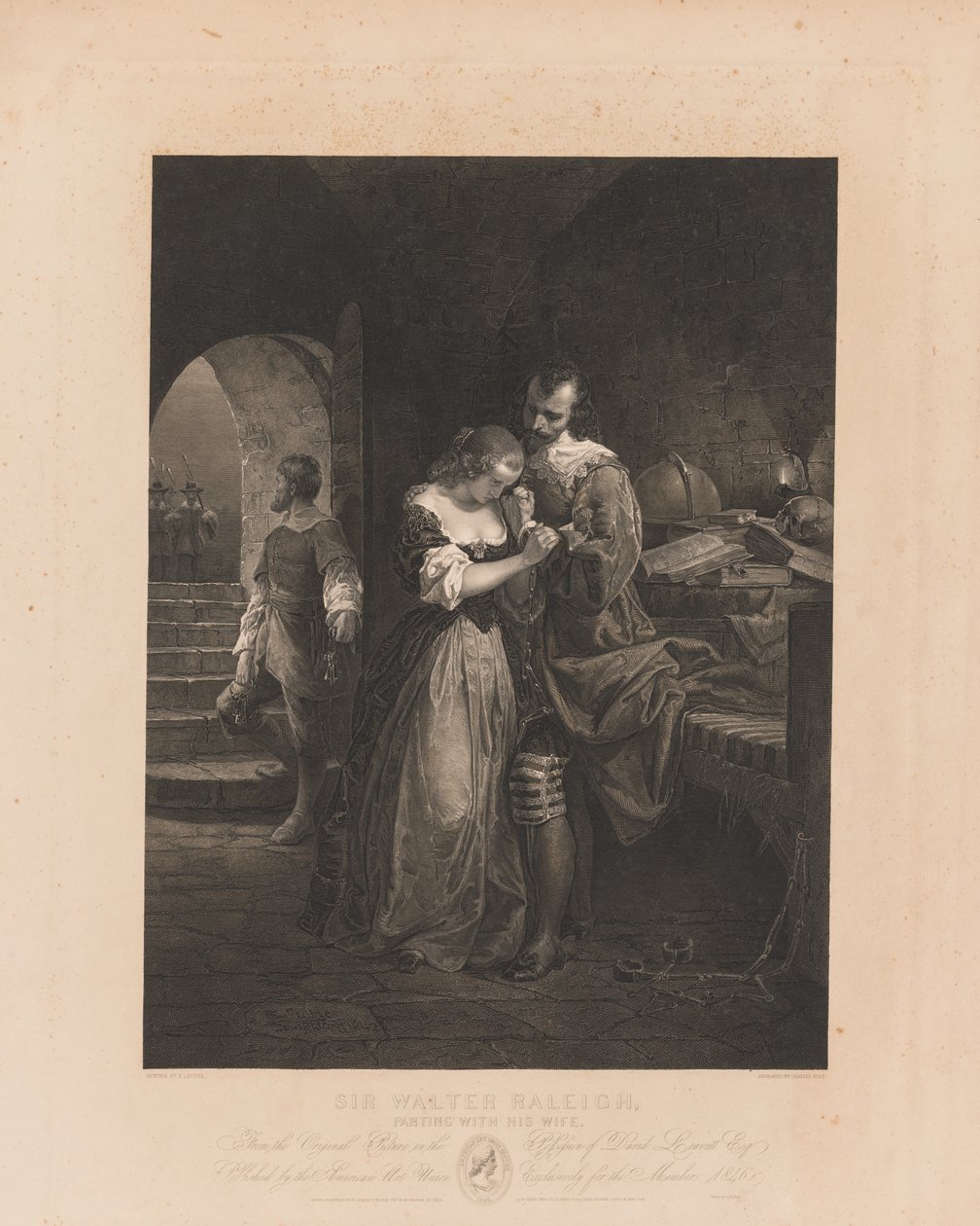 Sir Walter Raleigh elválás a feleségétől alkotó: Charles Kennedy Burt