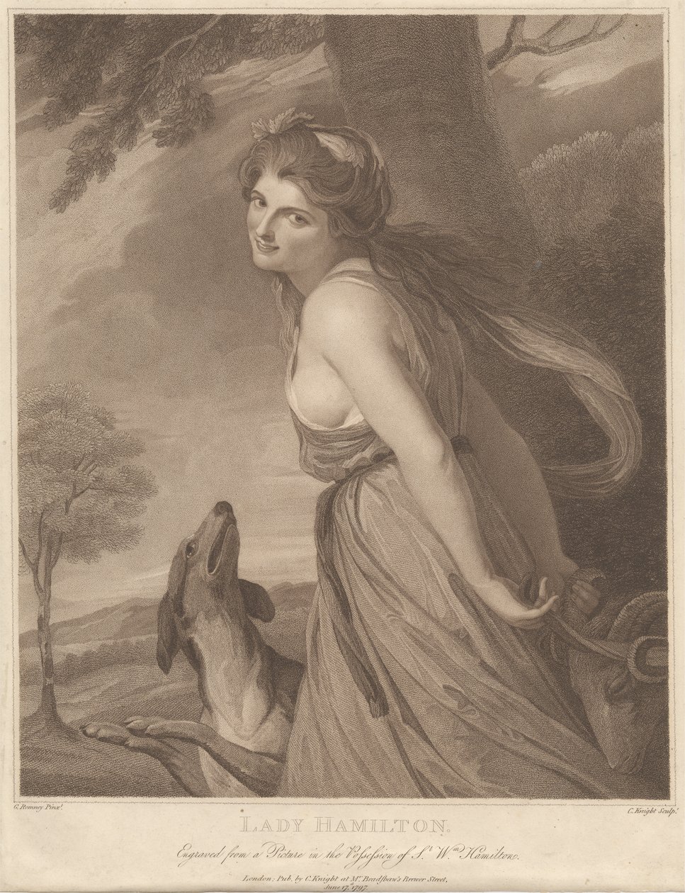 Lady Hamilton mint Bacchante alkotó: Charles Knight