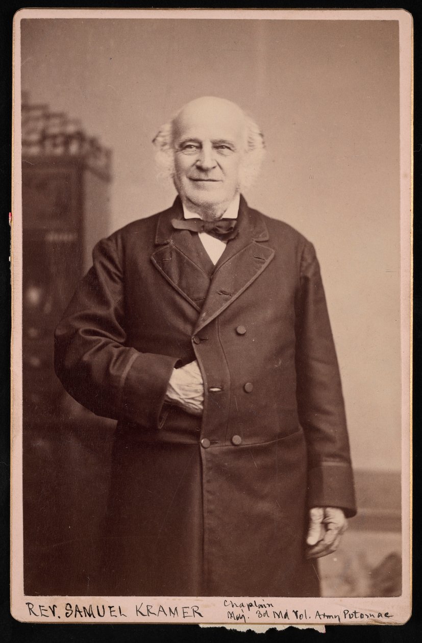 Samuel Kramer tiszteletes portréja 1808-1891, 1891 előtt. alkotó: Charles L Kempf