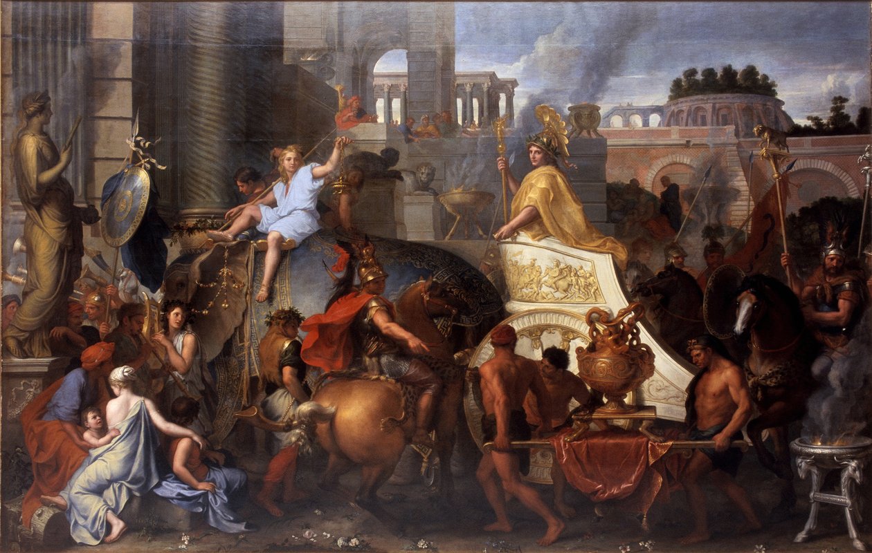 Sándor belép Babilonba Nagy Sándor diadala alkotó: Charles Le Brun