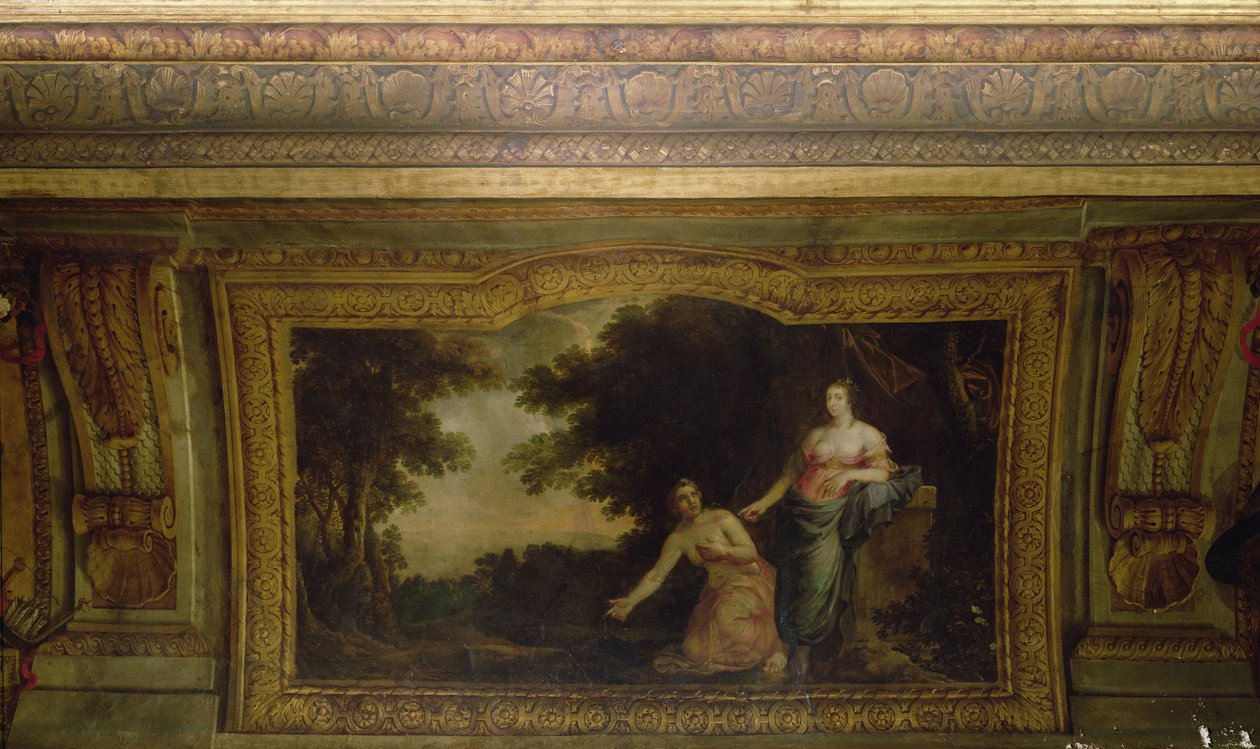 A Hôtel La Rivière mennyezete (a Psyche és a Vénusz részlete), 1653 alkotó: Charles Le Brun