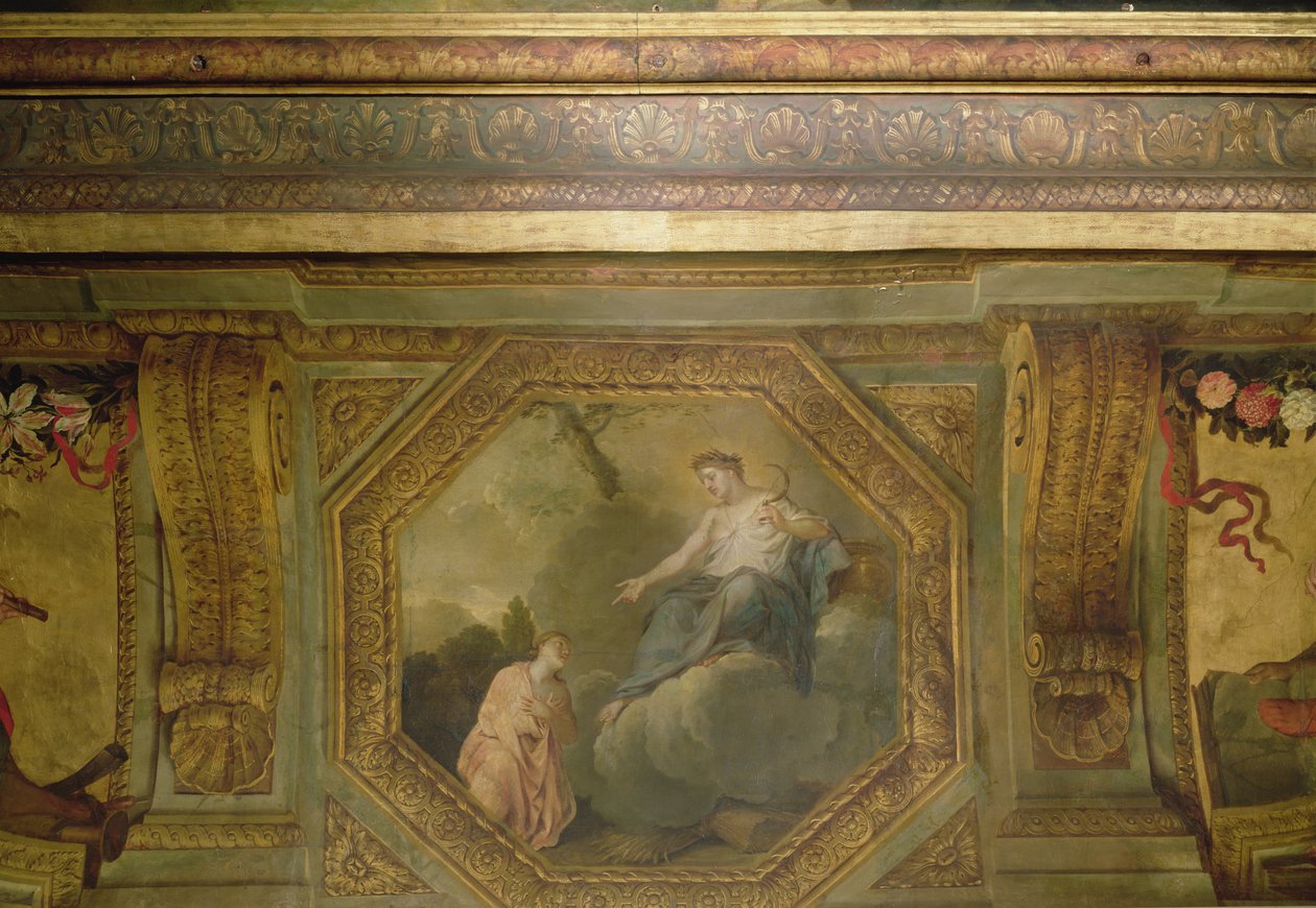 A Hôtel La Rivière mennyezete a Psyche könyörgő Ceresről, 1653 olaj, vászon alkotó: Charles Le Brun