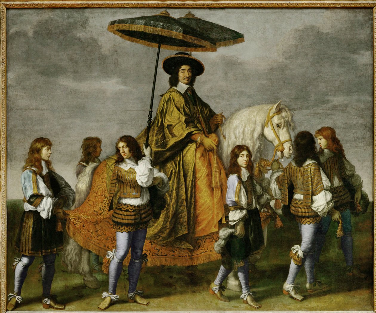 Pierre Seguier kancellár lóháton, a fiatal Dauphin, a későbbi XIV. Lajos ... alkotó: Charles Le Brun
