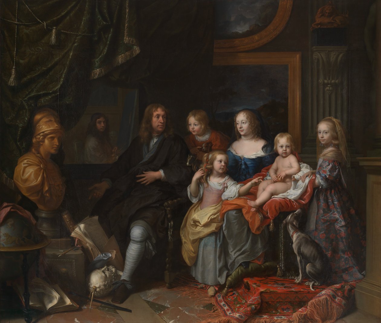 Everhard Jabach 1618-1695 és családja, kb. 1660. alkotó: Charles Le Brun