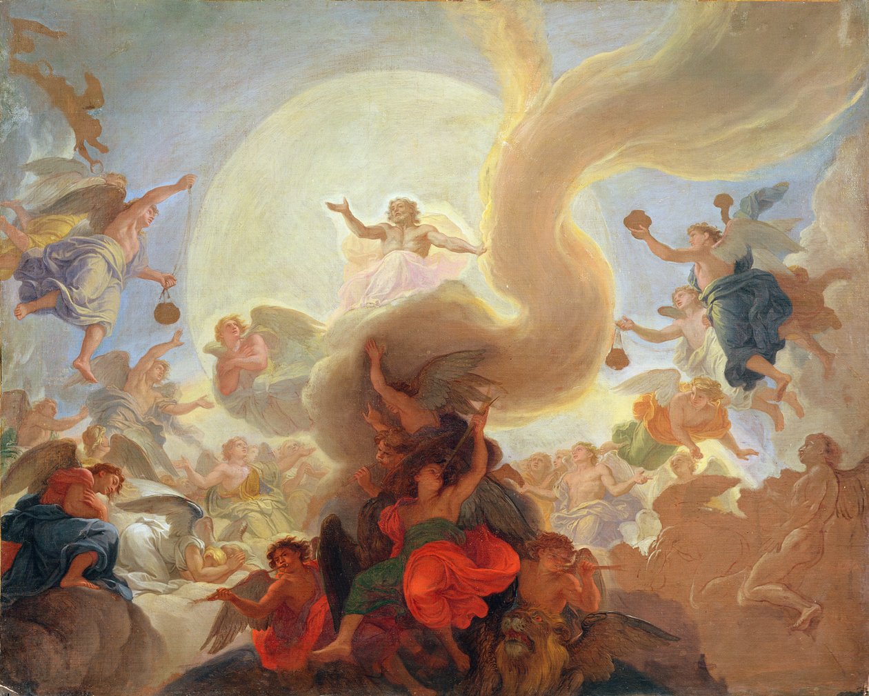 Hozsanna (a Versailles-i kápolna mennyezeti projektje) alkotó: Charles Le Brun