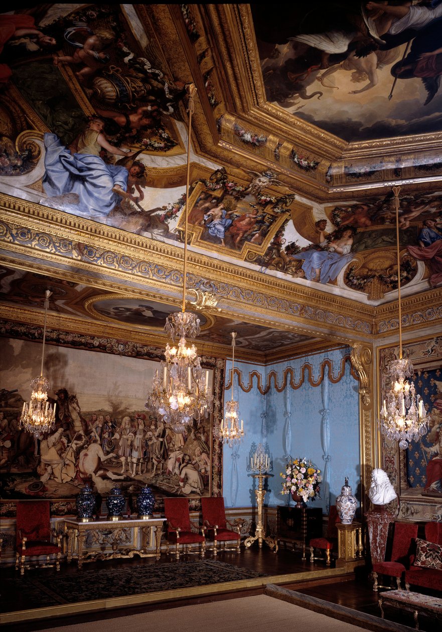 A múzsák szalonja, Vaux Le Vicomte kastélya (Vaux-Le-Vicomte). Charles Lebrun (Le Brun) dekorációja (1619-1690) alkotó: Charles Le Brun