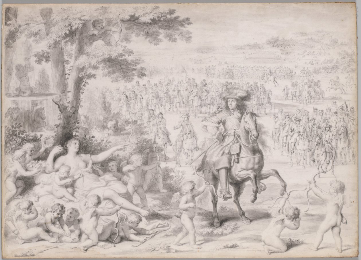 XIV. Lajos Vénusz elfogta, 1670-es évek elején. alkotó: Charles Le Brun