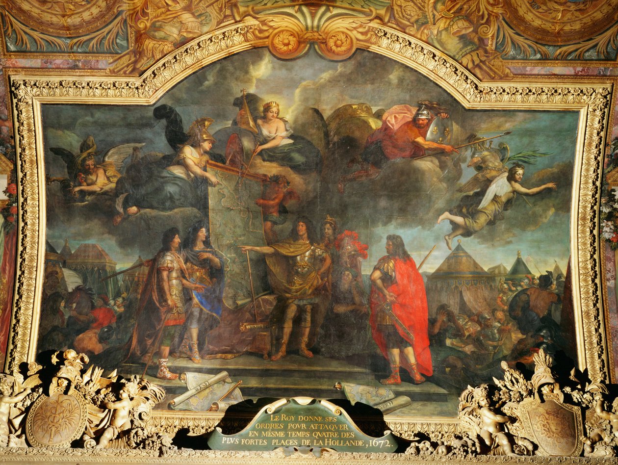 XIV. Lajos parancsot ad négy hollandiai erődítmény megtámadására ... alkotó: Charles Le Brun