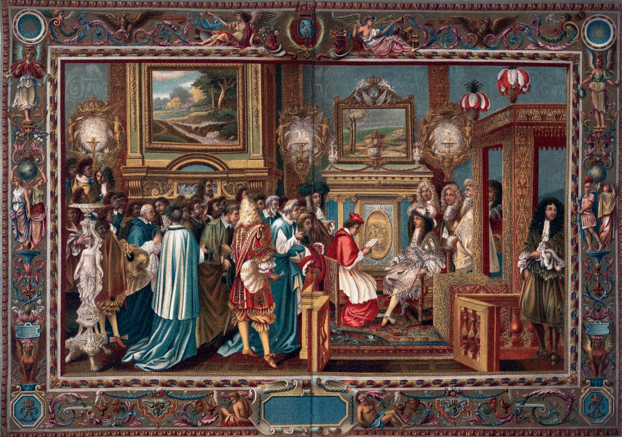 XIV. Lajos audienciája Sigismondo Chigi pápai nagykövetnél, 1664. július 29-én, 1903. alkotó: Charles Le Brun