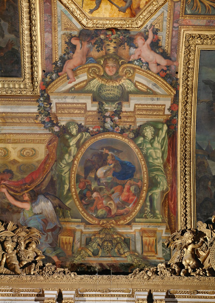 XIV. Lajos csapatai legyőzik a törököket Magyarországon ... alkotó: Charles Le Brun