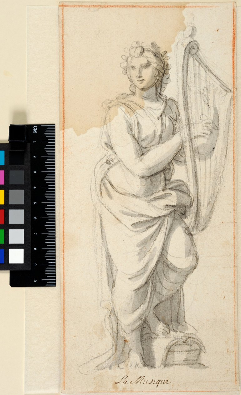Zene. Vázlat egy szoborhoz alkotó: Charles Le Brun