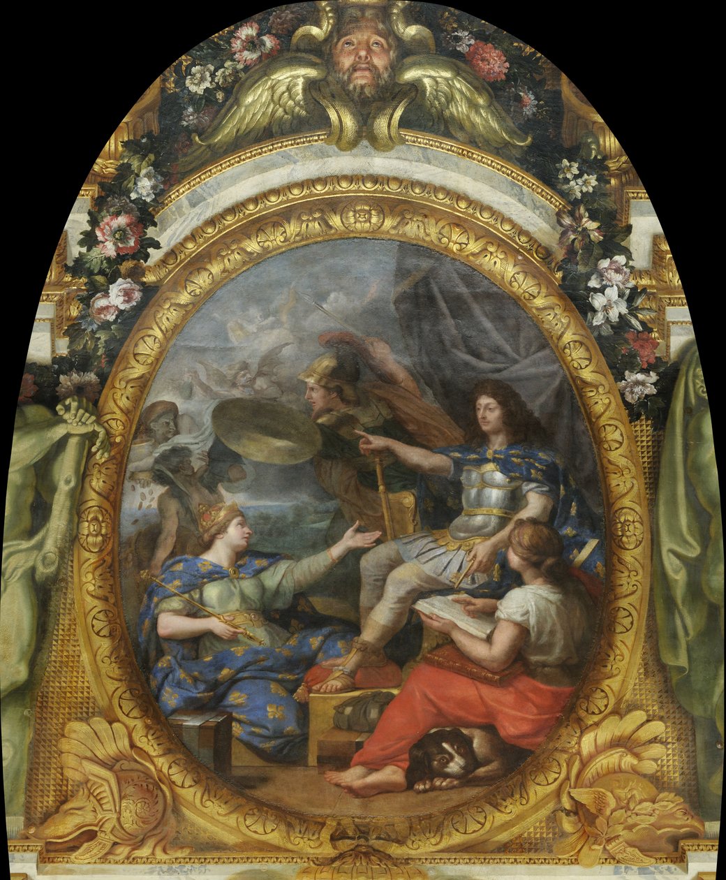 Rend helyreállítása a királyság pénzügyeiben, 1662 alkotó: Charles Le Brun