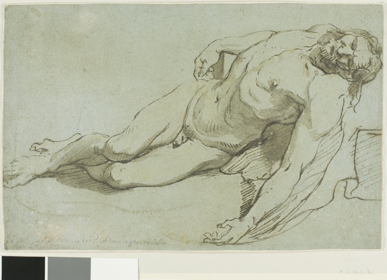 A halott Krisztus (recto); gyermekfej (verso) alkotó: Charles Le Brun