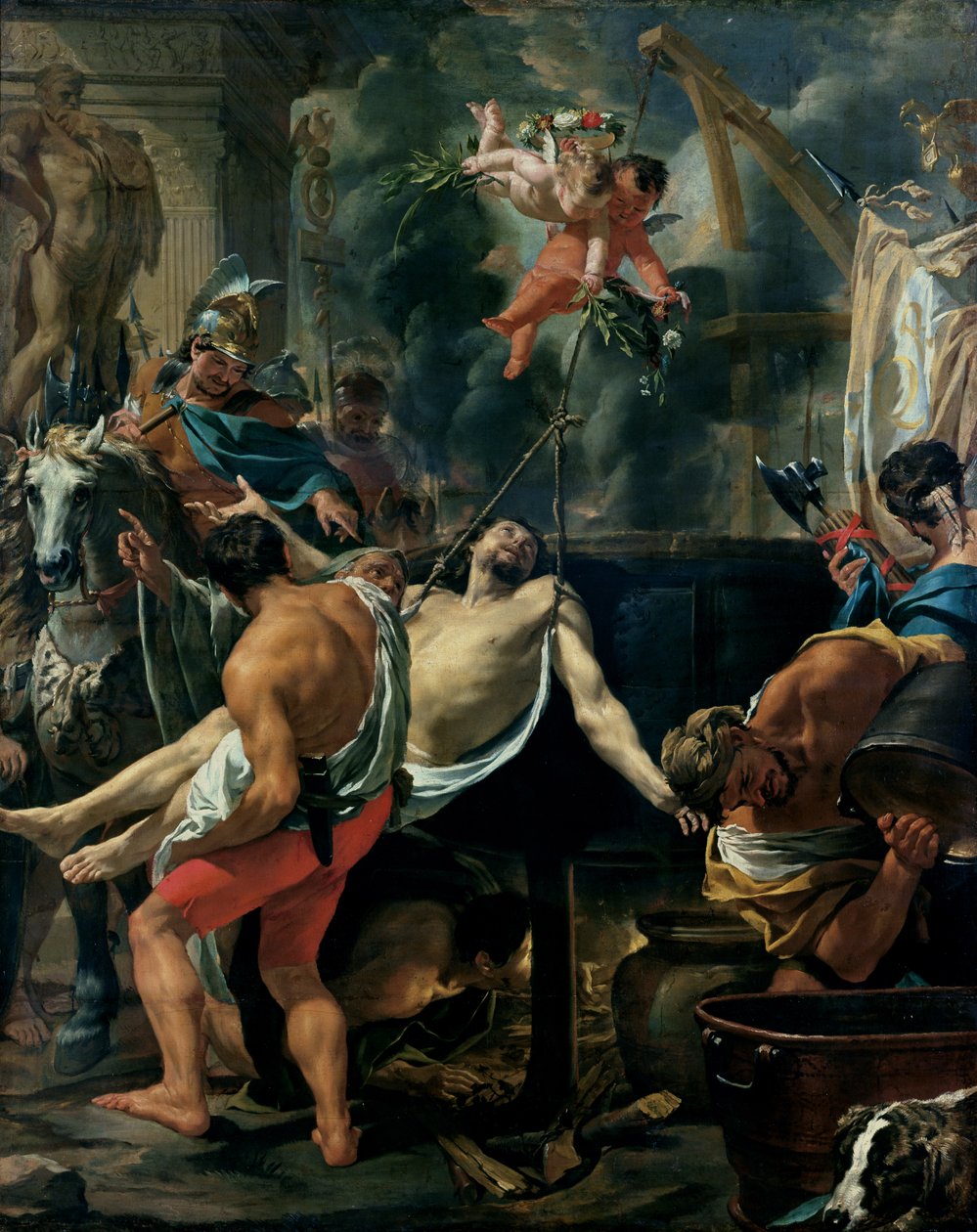 Szent János evangélista vértanúsága alkotó: Charles Le Brun