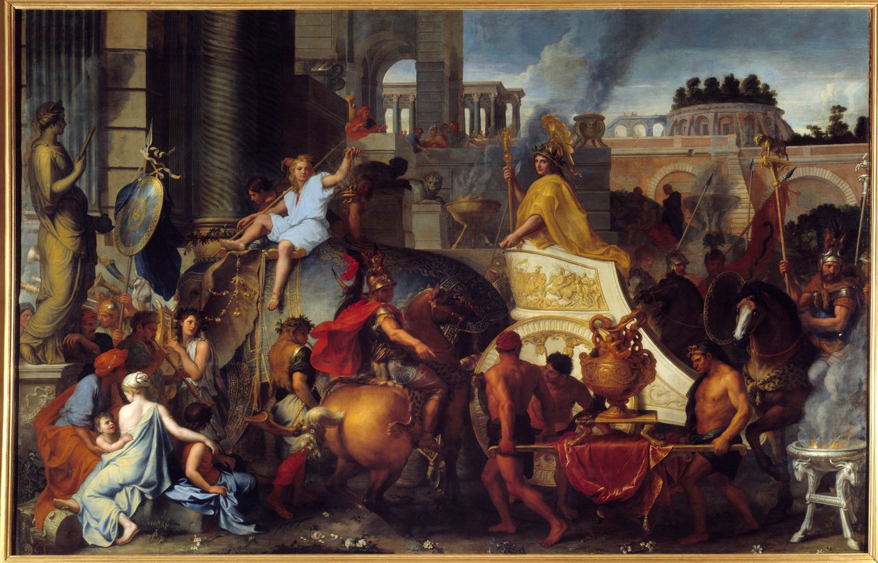 Sándor diadala vagy Nagy Sándor főétel a babiloni festészetben – Charles Lebrun (Le Brun) (1619-1690) 17. század V. 4,5x7,7 m alkotó: Charles Le Brun