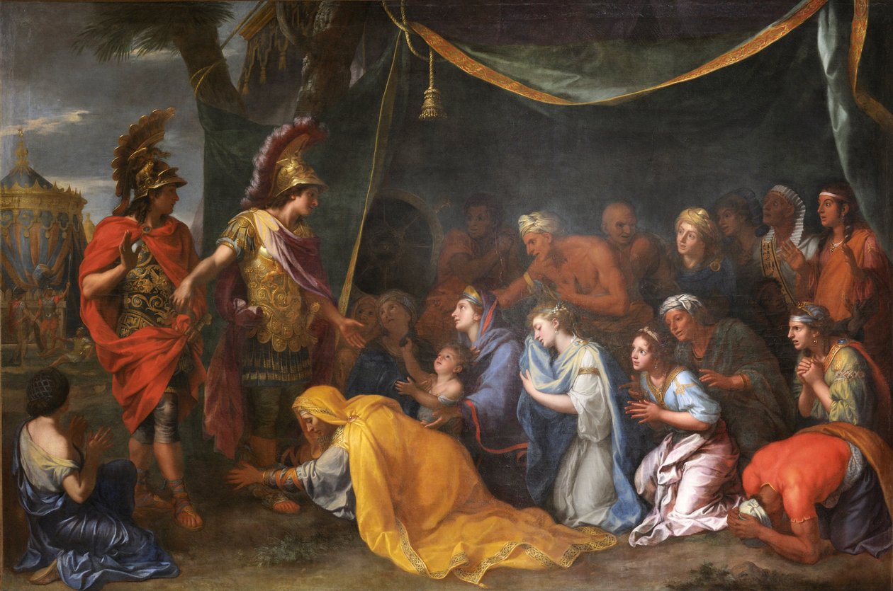 A perzsa királynők Alexandrosz lábainál, más néven Dáraiosz sátra alkotó: Charles Le Brun