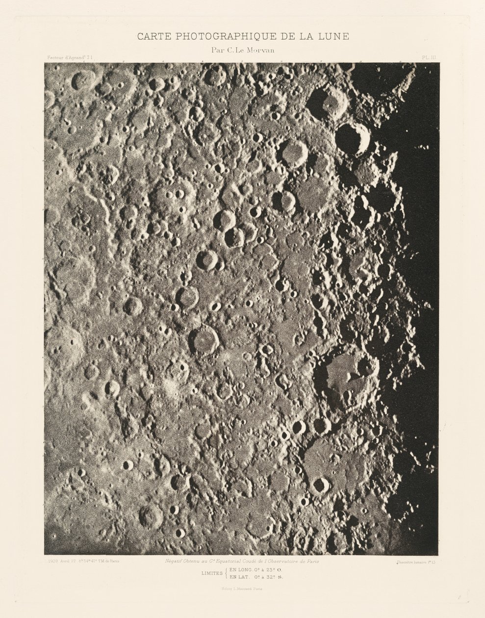 A Hold fotográfiai ábrája, III. lemez, április 27. alkotó: Charles le Morvan