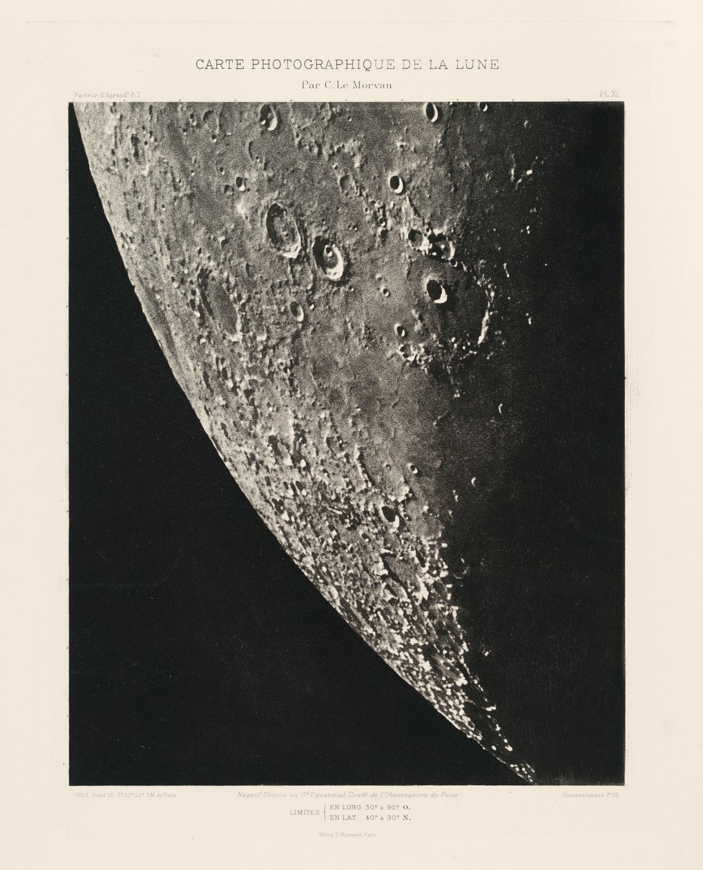 A Hold fotográfiai térképe, XI. tábla, április 18. alkotó: Charles le Morvan