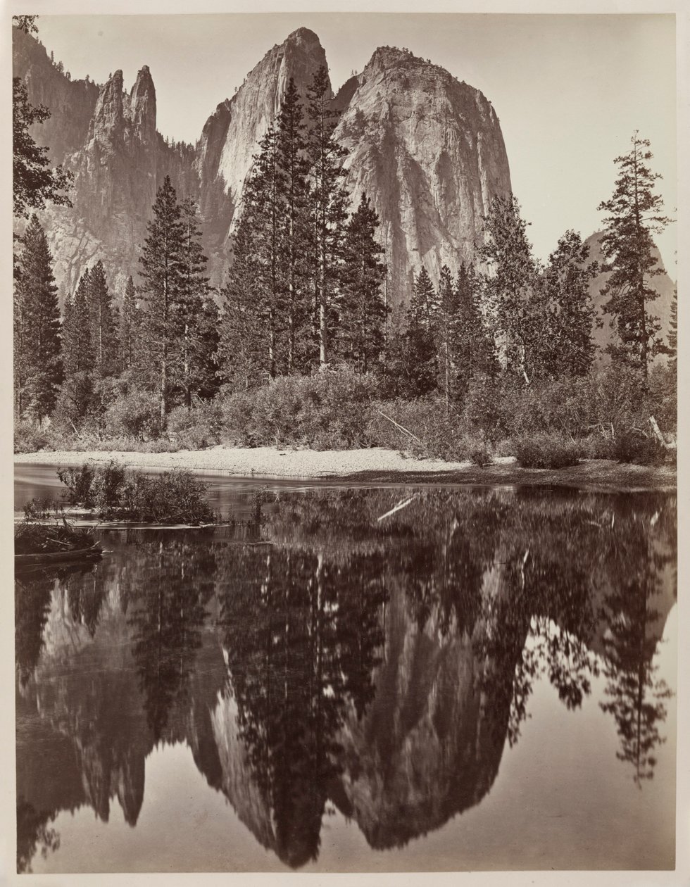 Katedrális sziklái és tükröződései, Yosemite, 1864. alkotó: Charles Leander Weed