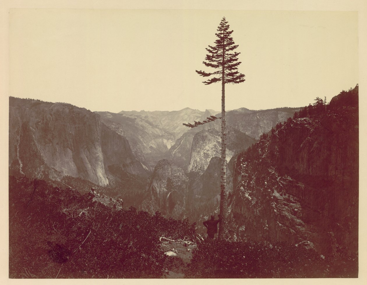 Yosemite-völgy a Mariposa Trailből, kb. 1865. alkotó: Charles Leander Weed