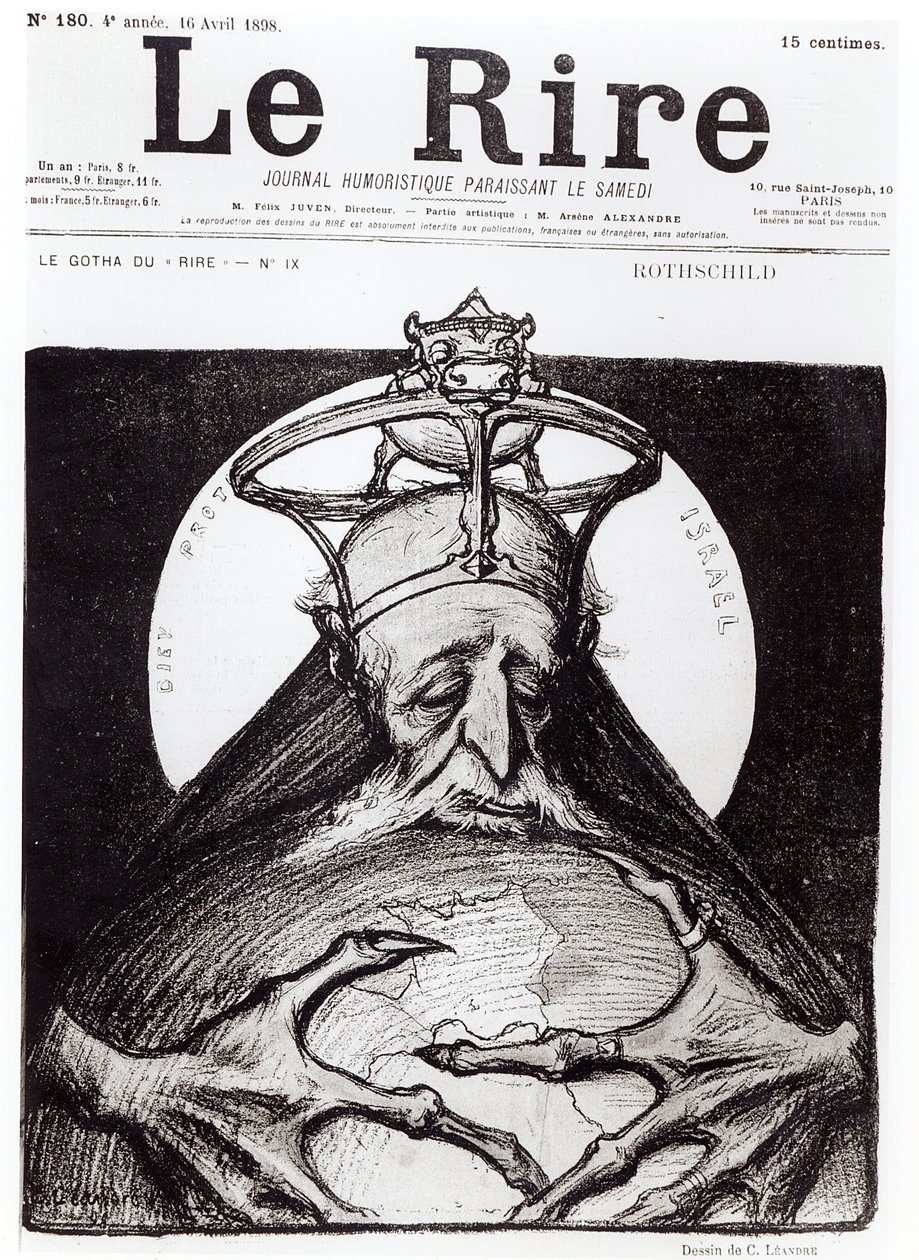 A Rothschild család karikatúrája a Le Rire-ből, 1898. április 16. alkotó: Charles Leandre