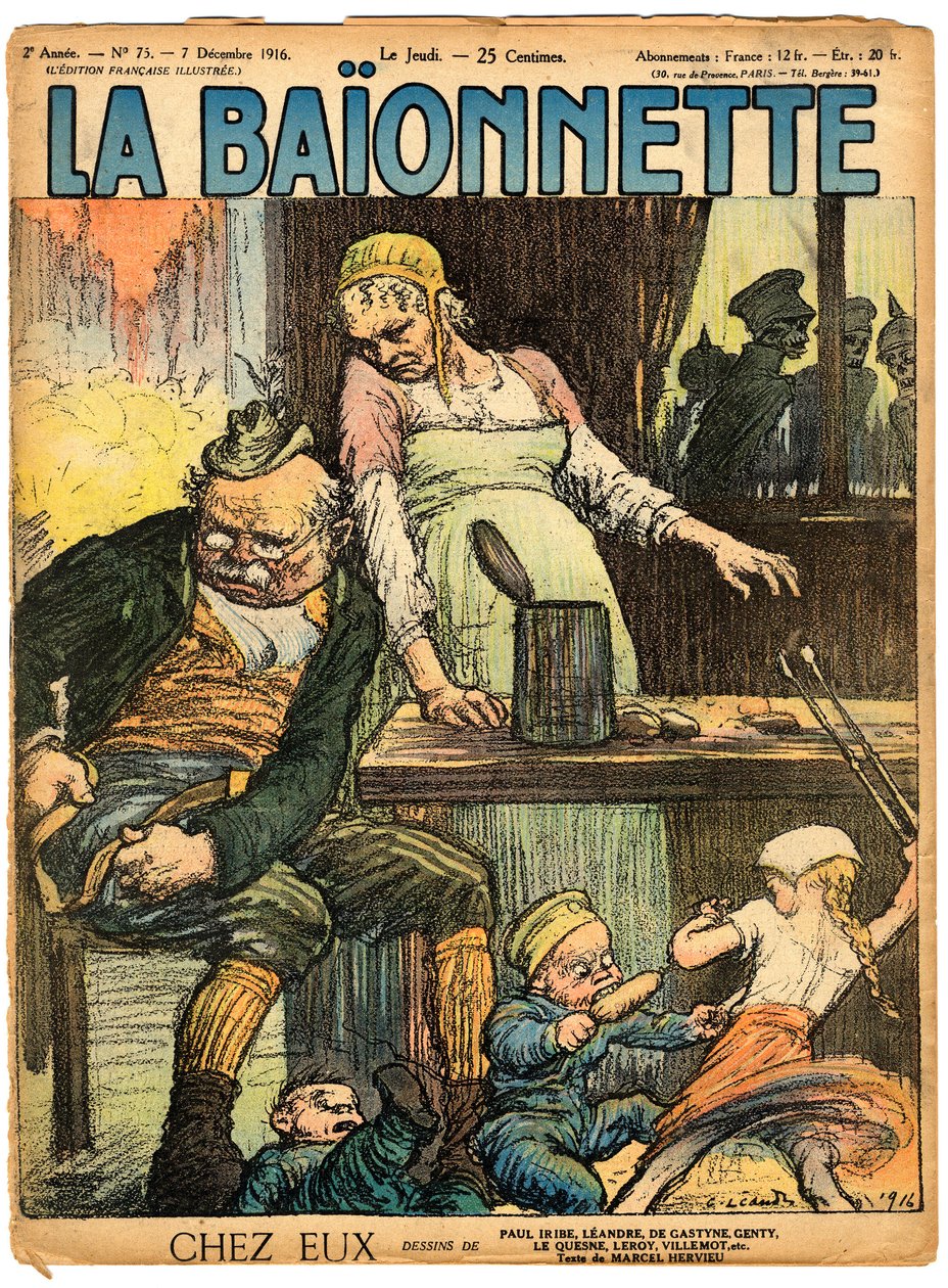 A „” La Baionnette”, Satiric en Colors borítója alkotó: Charles Leandre