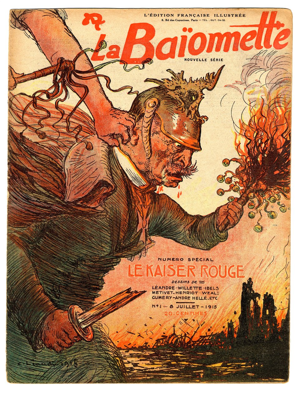 A „” La Baionnette”, Satiric en Colors borítója alkotó: Charles Leandre