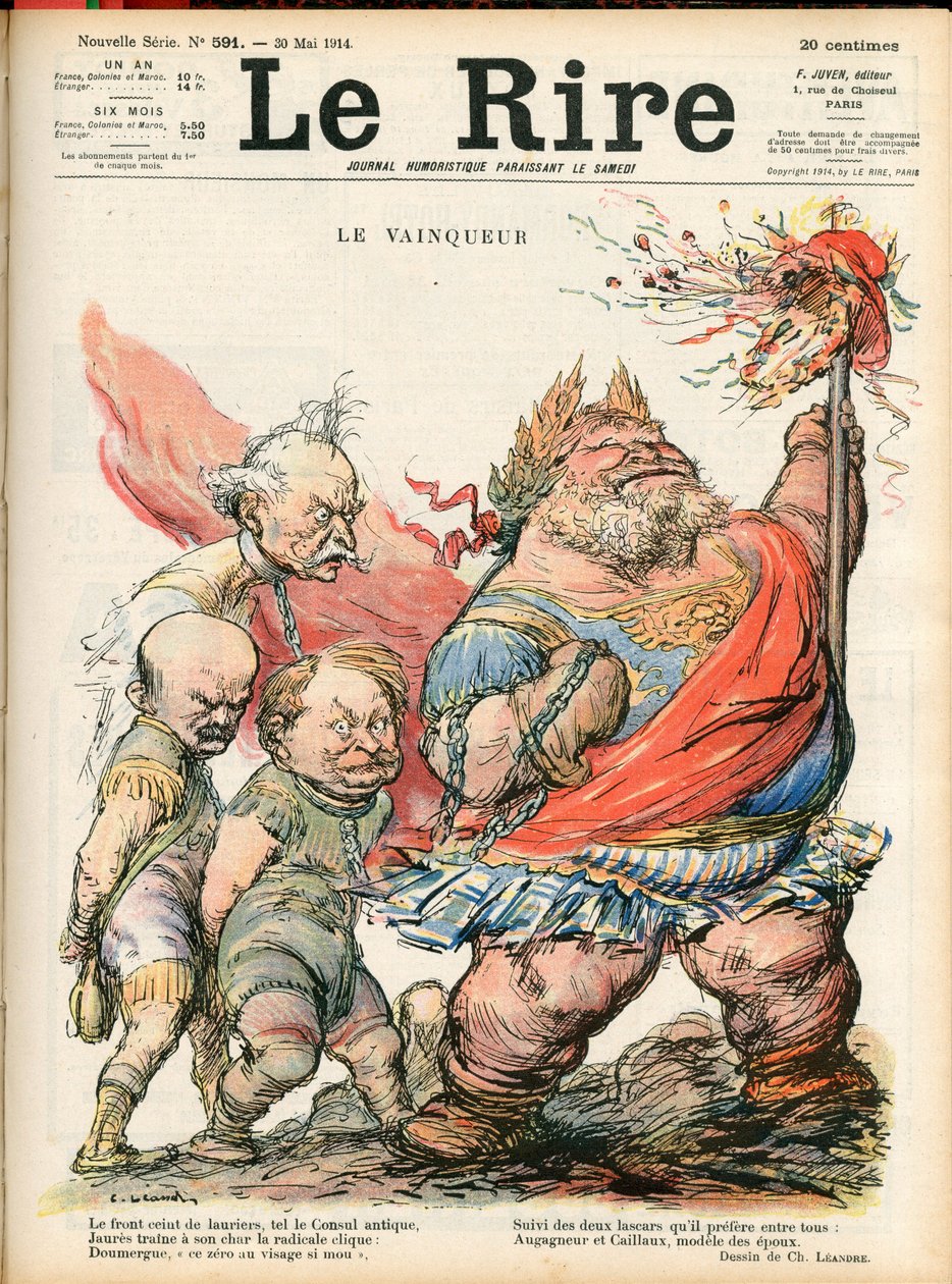 A „Le Lire” címlapja, színekben szatirikus alkotó: Charles Leandre