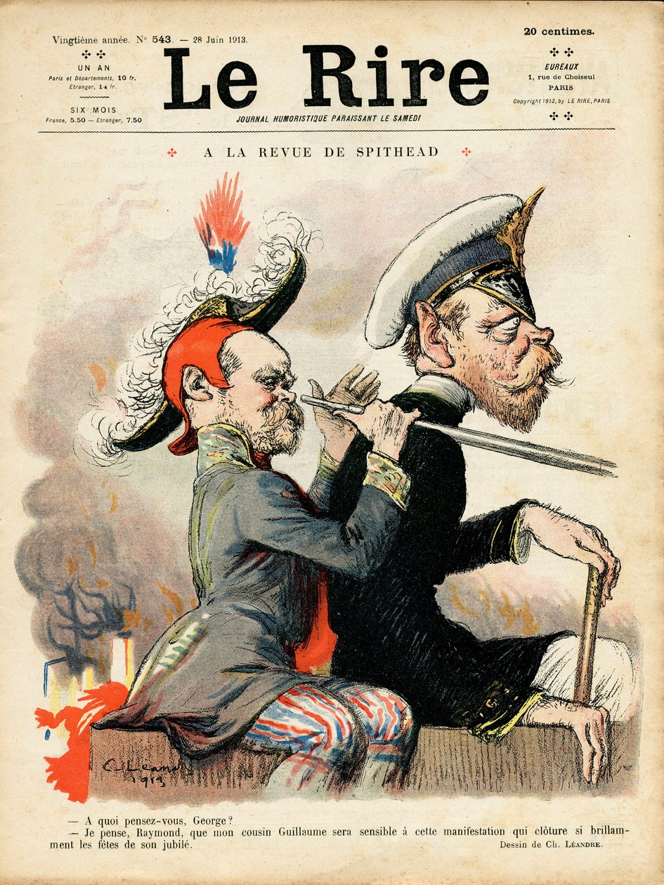 A „Le Lire” címlapja, színekben szatirikus alkotó: Charles Leandre